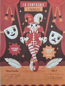 Lire la suite à propos de l’article Spectacle de la Compagnie l’Envolée le 4 juillet 2025 au théâtre de Beaurainville