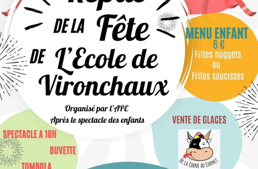 Repas de la fête de l’école de Vironchaux